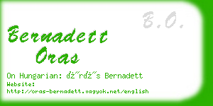 bernadett oras business card